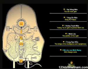 Sightseeing map at Minh Mang Tomb