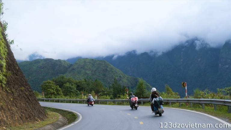 Traveling by motorbike
