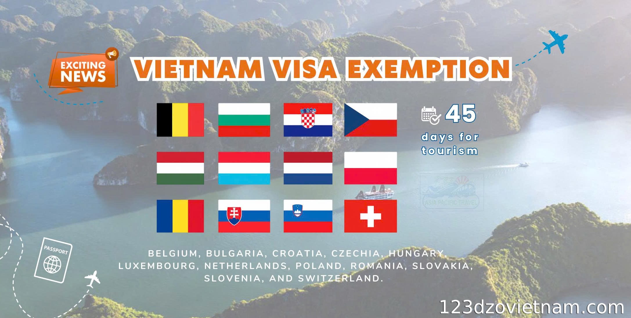 Notes on visa exemption extension in Vietnam