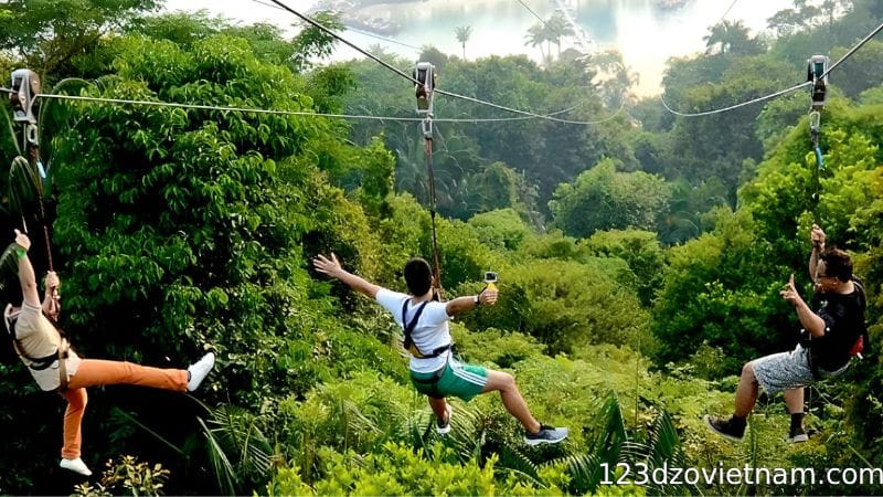 Notes when participating in Zipline and traveling at Hoa Phu Thanh