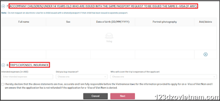 vietname e visa application steps