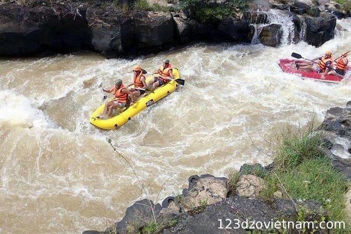 Basic itinerary for the whitewater rafting tour
