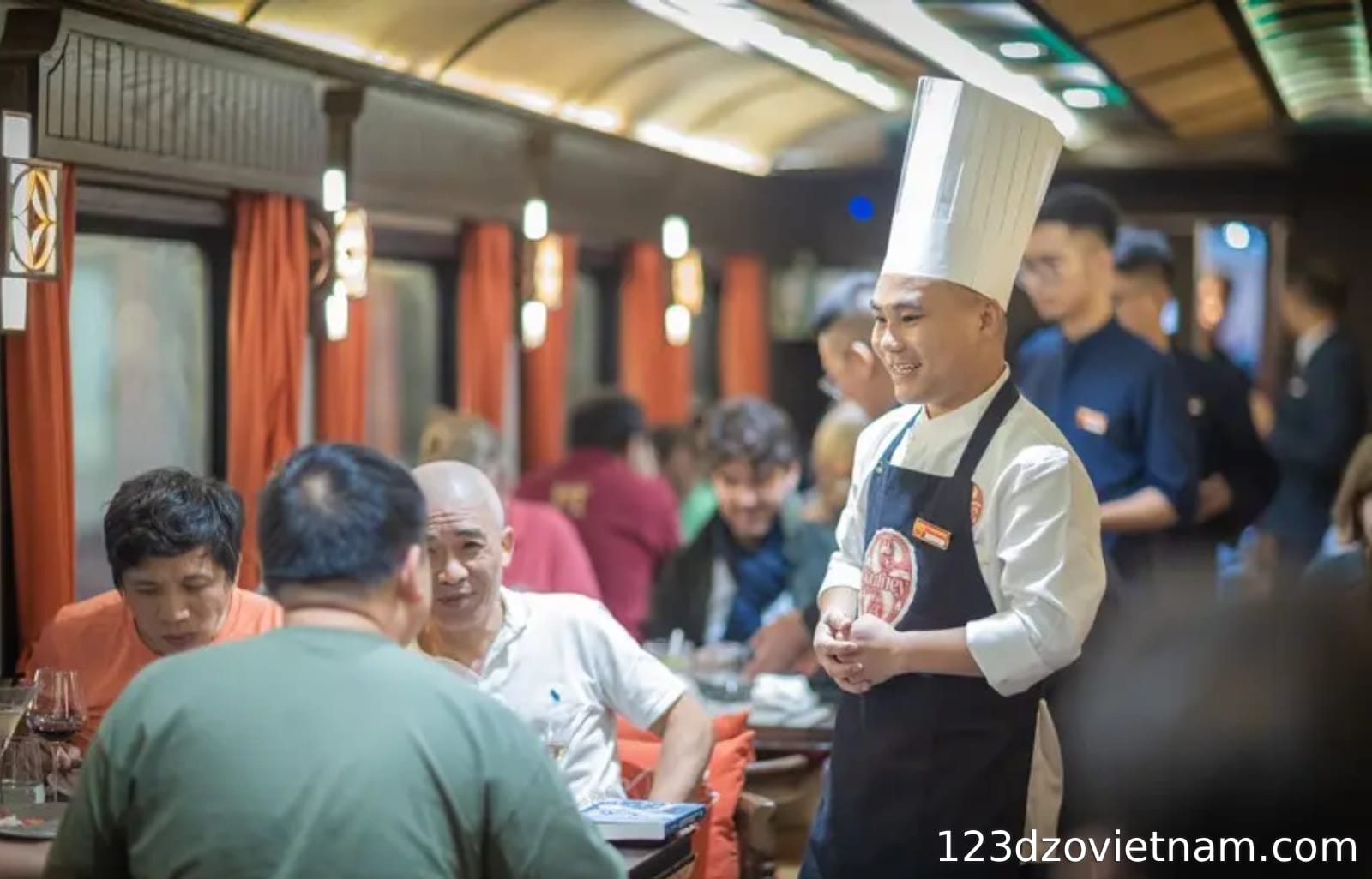 Chef prepares the dish