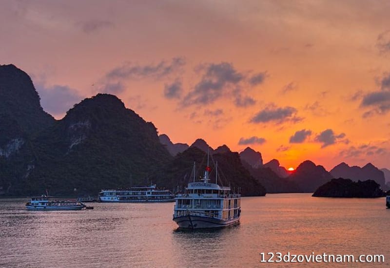 Watch the sunrise and take a stroll on the ship