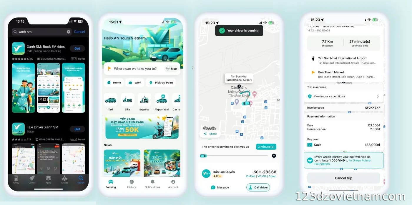 Xanh SM app