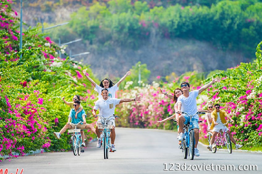Check in at the flower garden park