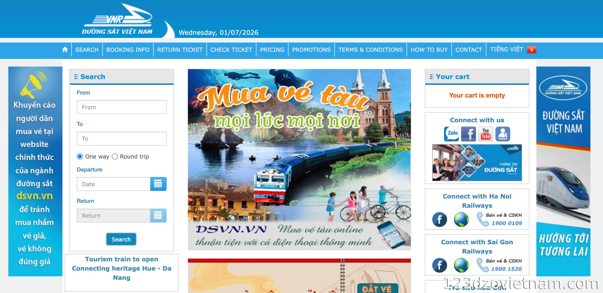 Guide on how to buy tickets for the heritage train Hue Da Nang