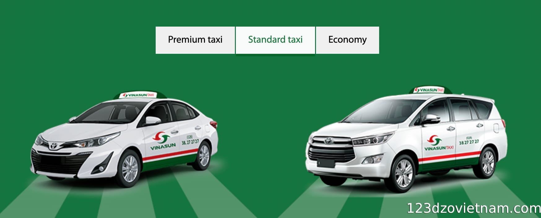 Standard Taxi (Popular models: Vios & Innova)