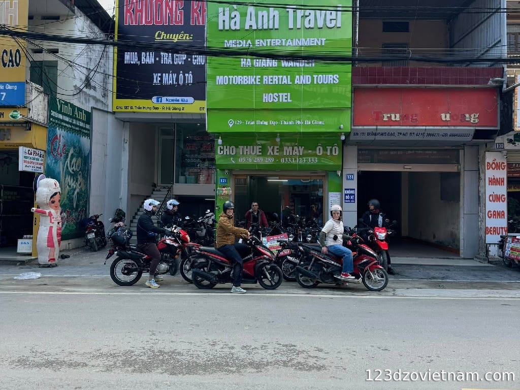The latest motorbike rental price list in Ha Giang for your reference