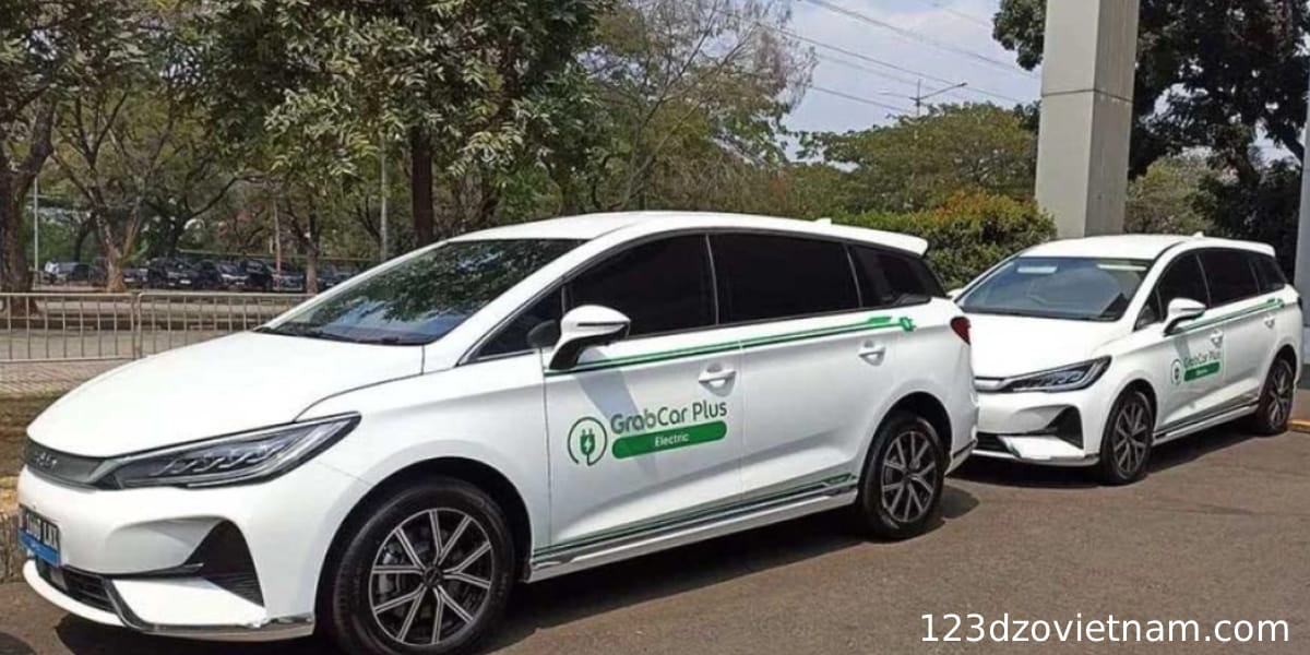 Electric Grab taxi