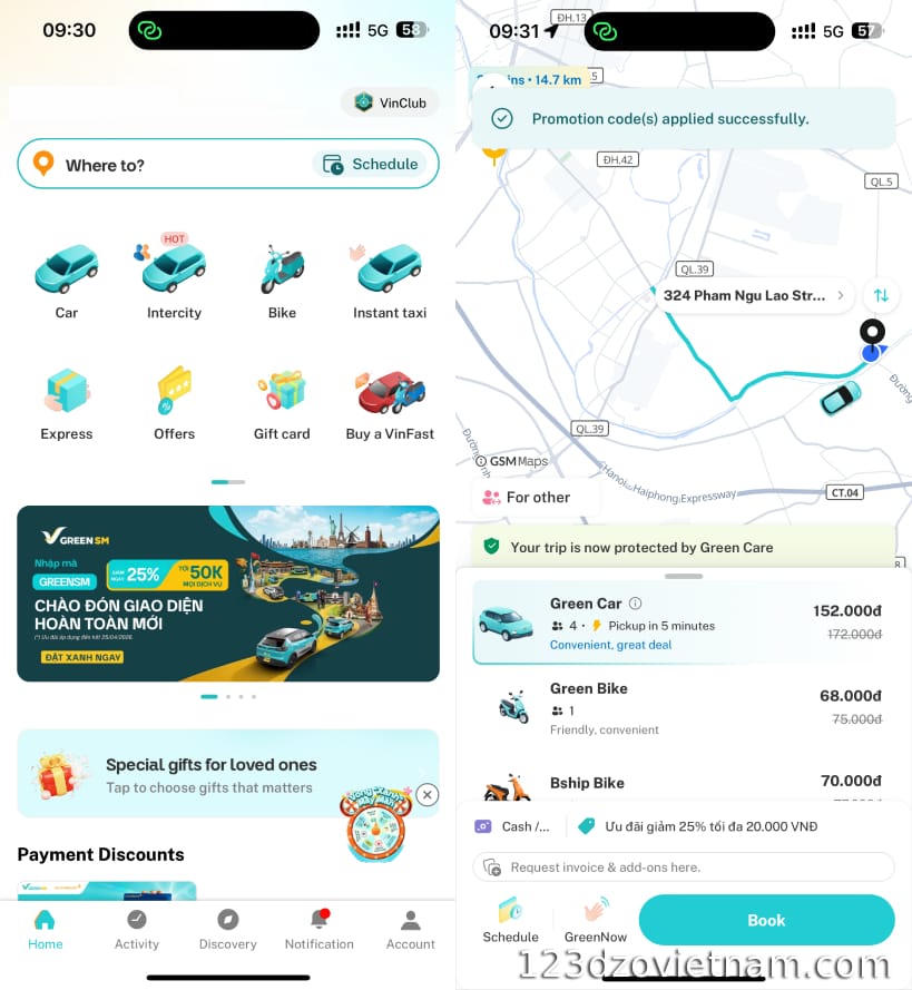 Xanh SM app