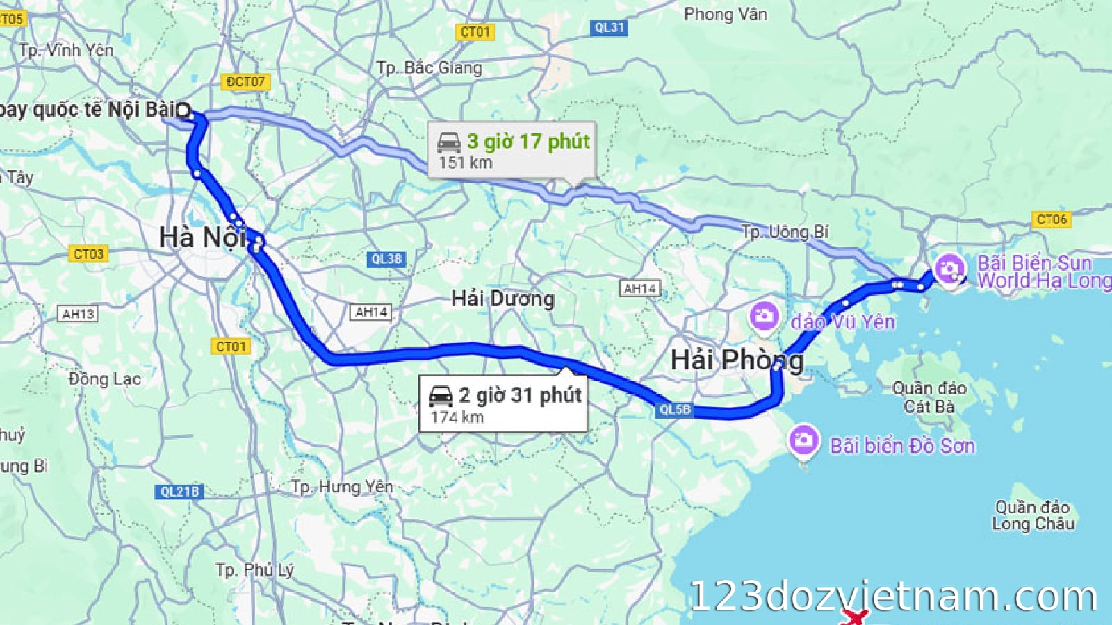 How to get there from Hanoi