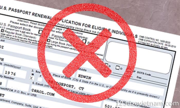 Incorrect passport information