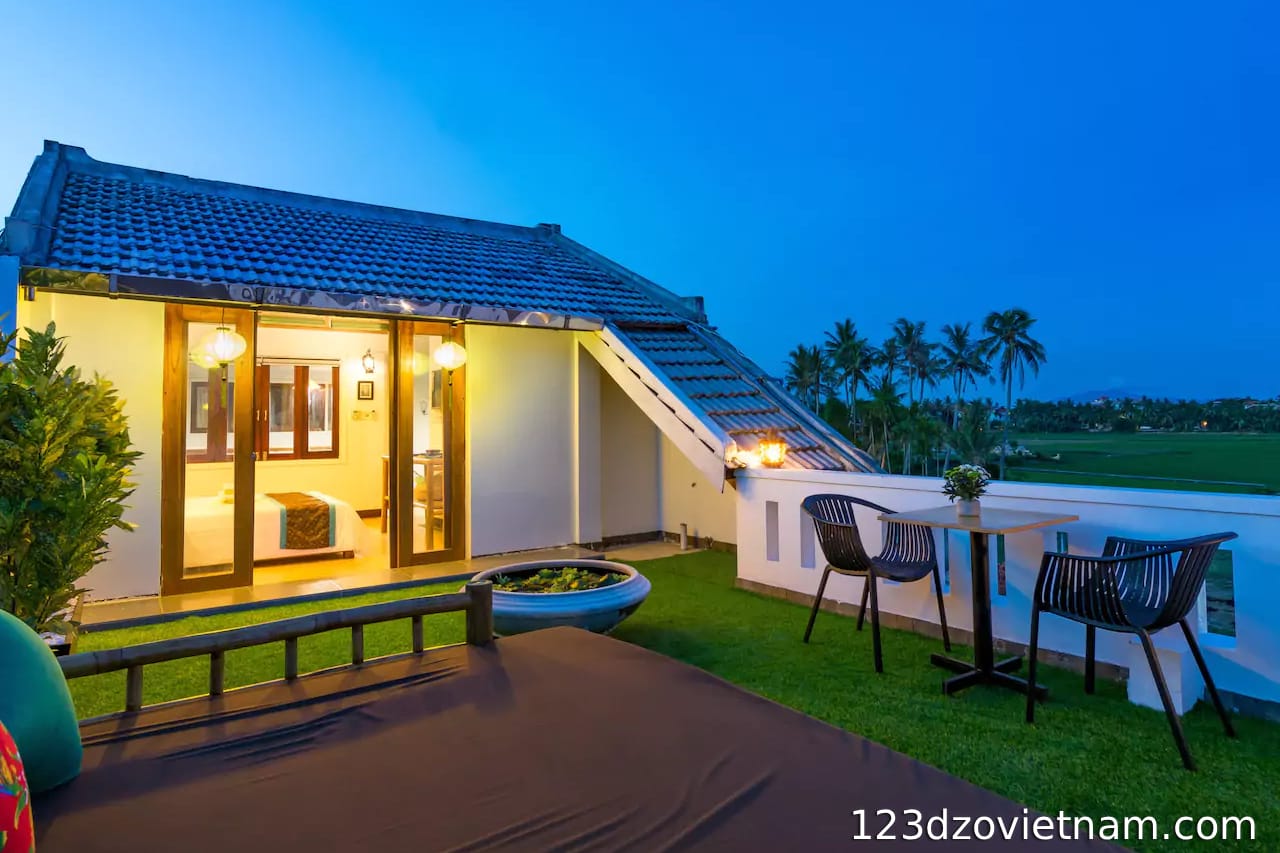 Outdoor space of homestay