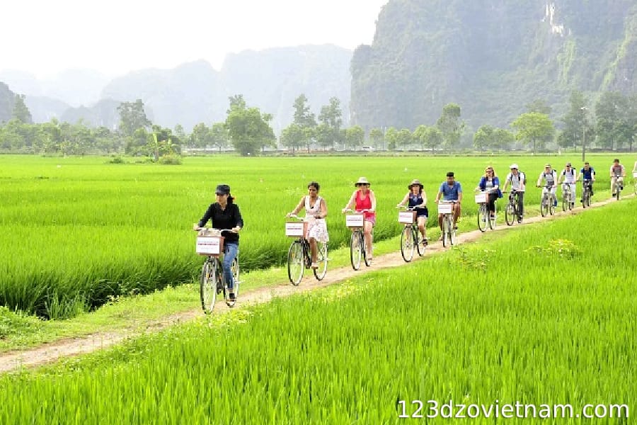 Note when renting a bicycle for sightseeing in Tam Coc