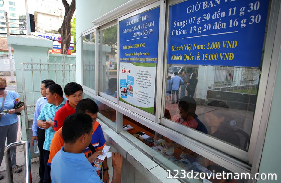 Ticket area outside the museum