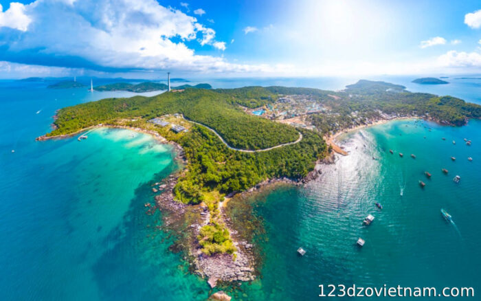 Aerial view of Phu Quoc, Vietnam - the Pearl Island